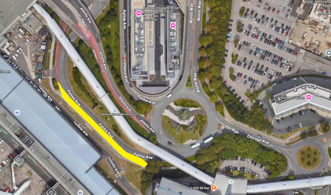terminal 2 coach dropoff and pick up map