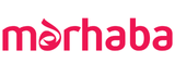 Red "marhaba" logo with stylized letter "m" resembling a swirl or ribbon.