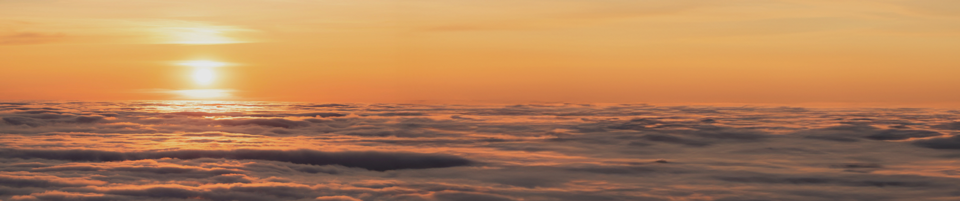 Orange sunset over sea