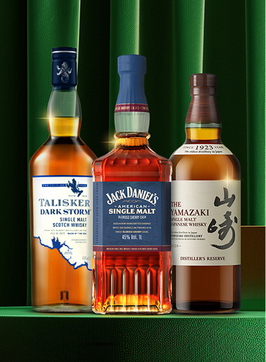 bottles of duty free spirits