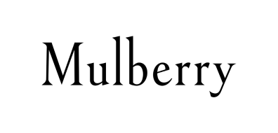 The image shows the word "Mulberry" in a classic black serif font on a white background.