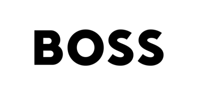 Bold, black text logo spelling "BOSS" on a white background.