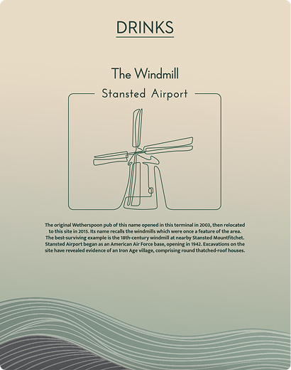 The Windmill drinks menu