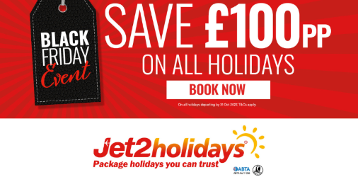 black friday jet2 marketing card